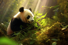 悠闲自在的成年大熊猫摄影图15