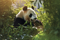 悠闲自在的成年大熊猫摄影图10