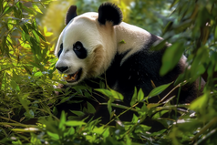 悠闲自在的成年大熊猫摄影图7