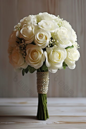 婚礼新娘捧花花束玫瑰幸福