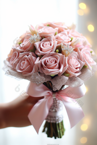 婚礼新娘捧花花束朵玫瑰