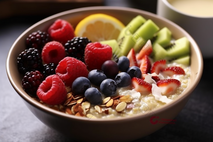燕麦水果能量碗早餐坚果