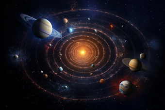行星银河系概念图地球系概念图