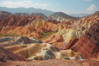 丹霞地貌自然山峦