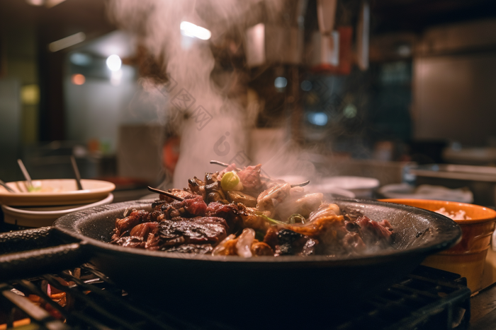 香气诱人的锅仔铁食物