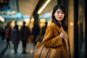 女士逛街商场大气