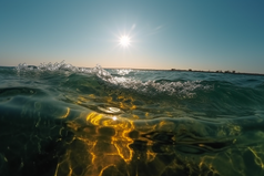 夏日波光粼粼的海面摄影图28
