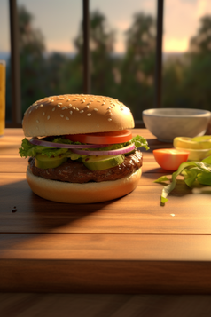 快餐汉堡产品特写摄影图17