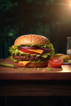 快餐汉堡产品特写摄影图18