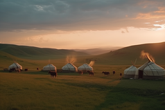 草原上的蒙古包摄影图21