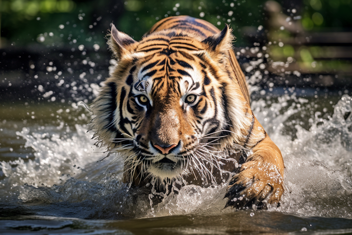 森林里的老虎爬行动物野生动物