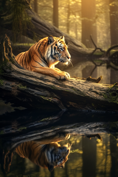 森林里的老虎摄影图2