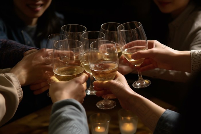 酒桌碰杯庆祝干杯礼仪图片-包图网