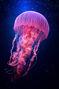 深海里的水母摄影图7