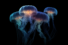深海里的水母摄影图4
