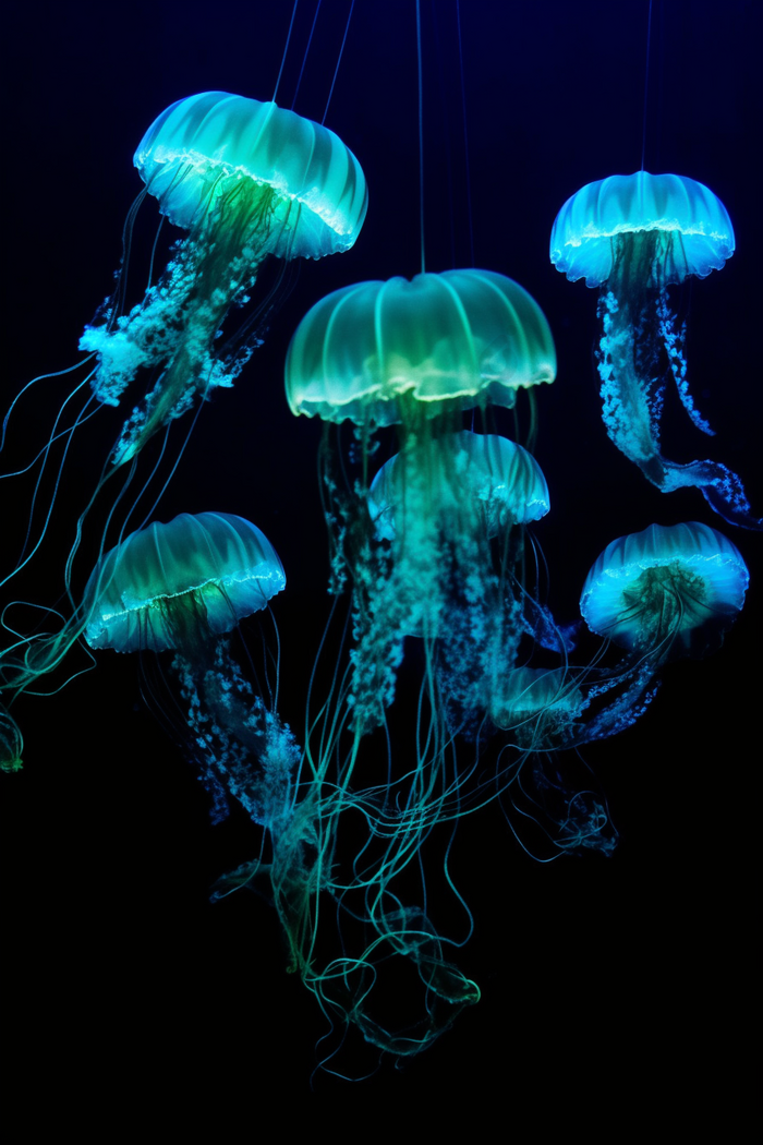 深海里的水母多彩野生动物