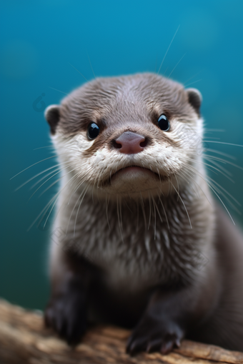 水族馆里的水獭可爱动物世界