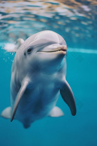 水族馆里的<strong>海豚</strong>可爱爬行动物
