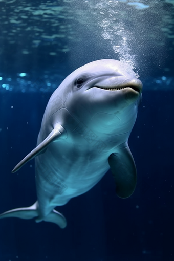 水族馆里的海豚可爱动物