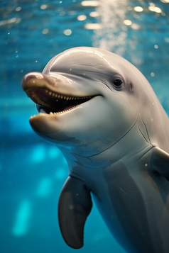 水族馆里的海豚摄影图6