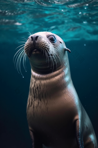 水族馆里的海狮可爱野外