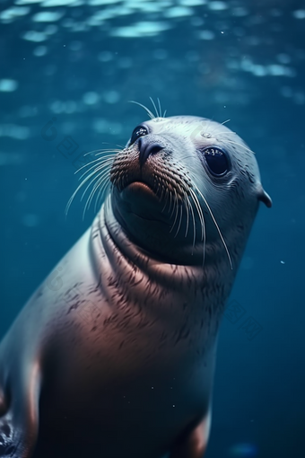 水族馆里的海狮可爱动物