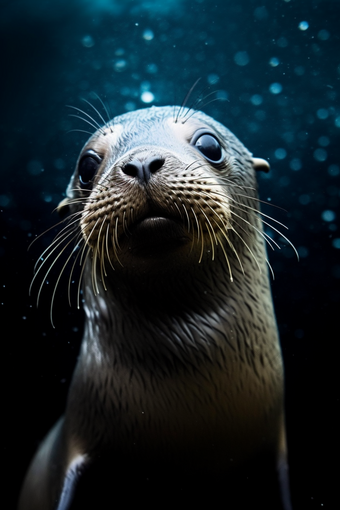 水族馆里的海狮可爱自然