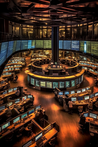 金融交易大厅股市屏幕