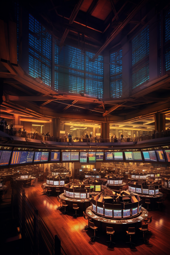金融交易大厅证券屏幕