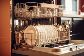 厨房蒸汽洗碗机摄影图1
