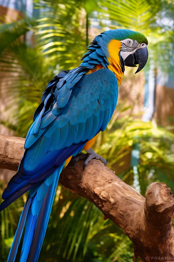 热带雨林里的鹦鹉鸟动物