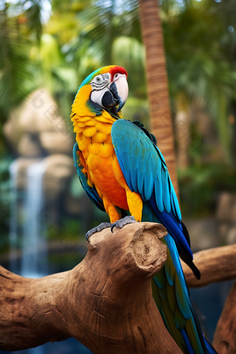 热带雨林里的鹦鹉动物世界野外