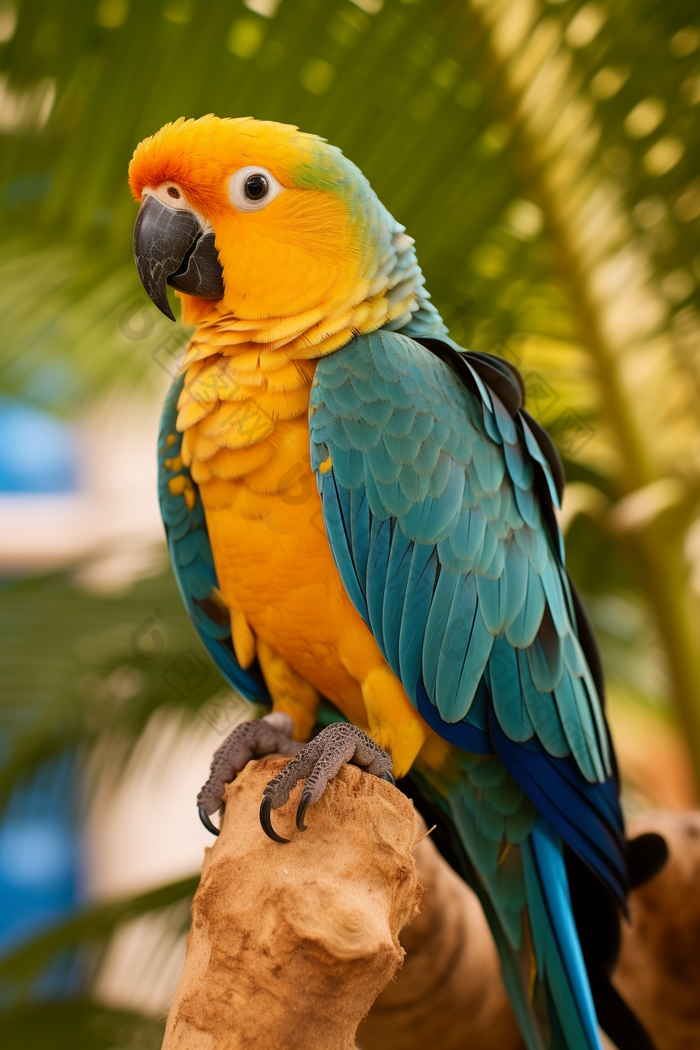 热带雨林里的鹦鹉鸟鸟类
