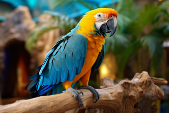热带雨林里的鹦鹉动物世界和谐