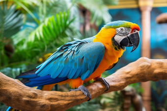 热带雨林里的鹦鹉动物世界野生动物