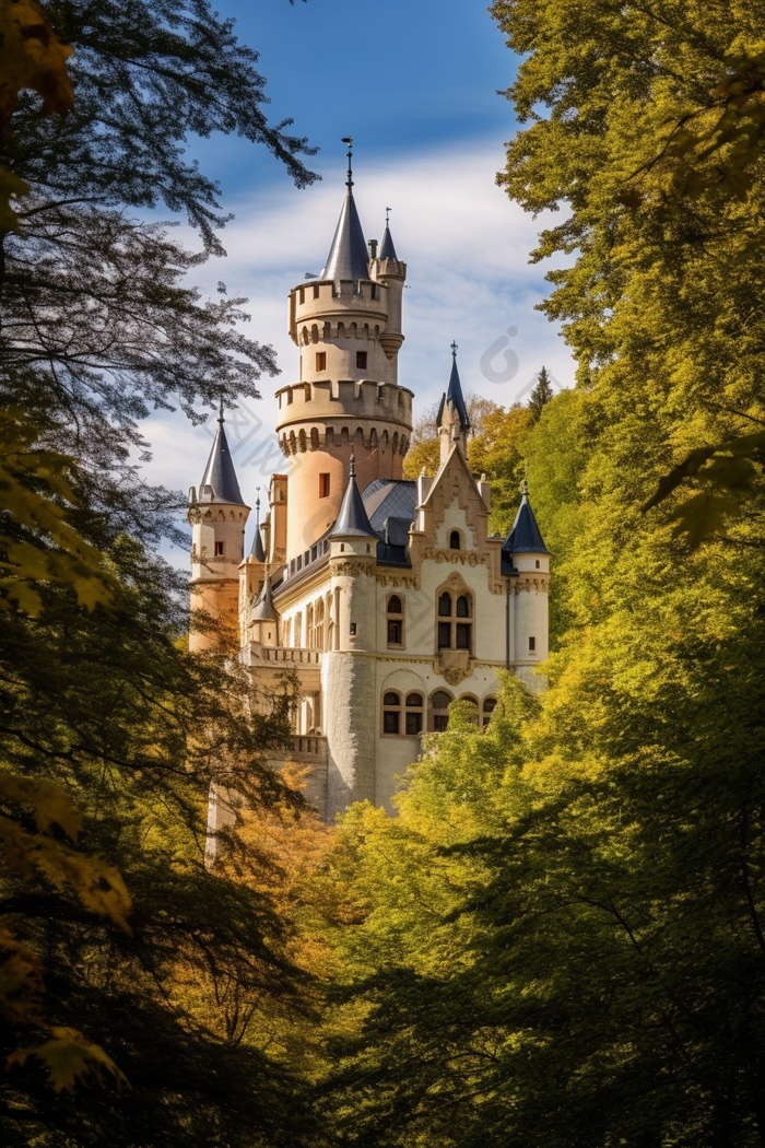 欧式城堡庄园壮丽建筑
