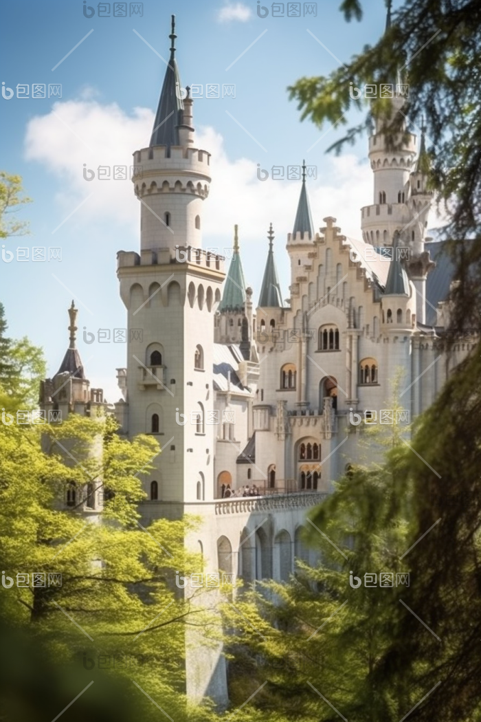 欧式城堡庄园伟大建筑图片-包图网