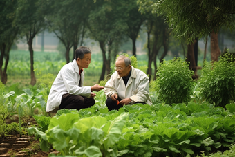 科研助农的科学家和农民蔬菜中国科学家