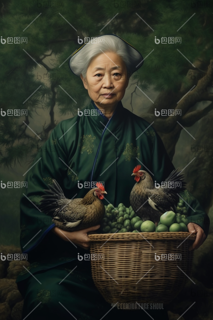赶集卖菜的老人长辈眺望图片 包图网 