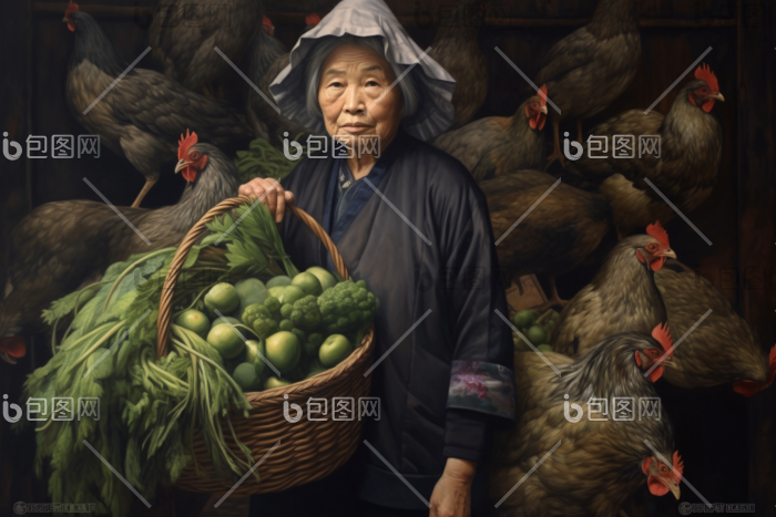赶集卖菜的老人长辈辛苦图片 包图网 