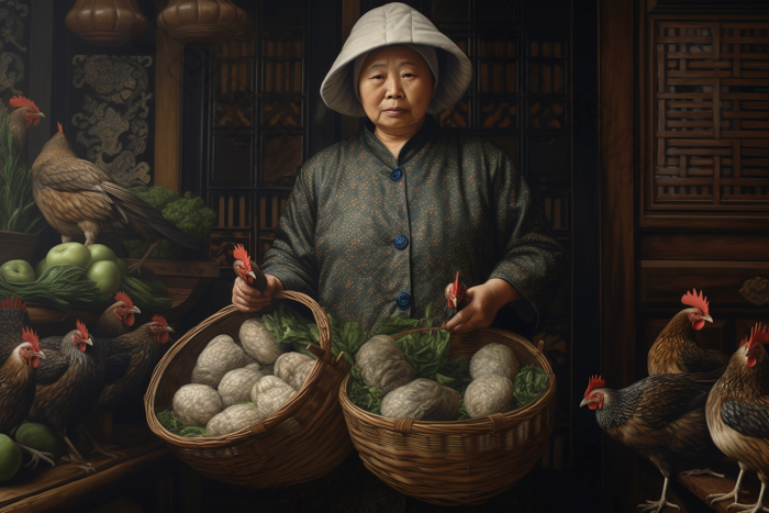 赶集卖菜的老人图片 包图网 