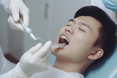 牙医为患者洗牙摄影图14