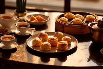 中式糕点面包早茶中国自然
