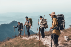 团队登山户外运动摄影图26