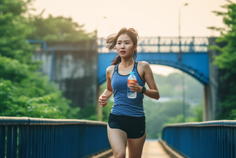 户外跑步运动的女孩<strong>锻炼女性</strong>