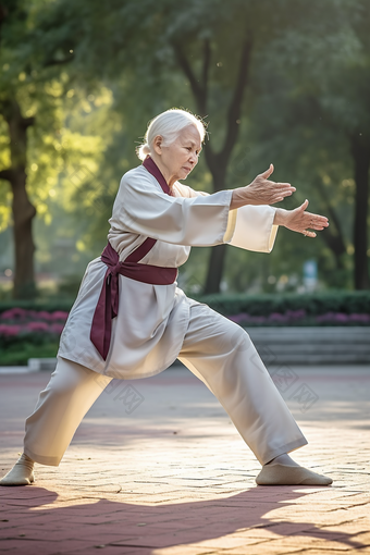 老年人打太极<strong>休闲</strong>运动爷爷