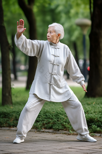 老年人打太极休闲中国打