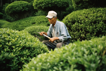 园丁修剪植物园艺园艺花园