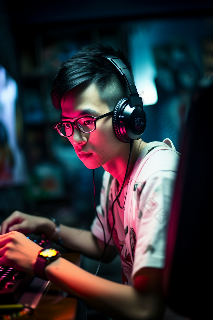 电竞游戏少年竖图玩娱乐