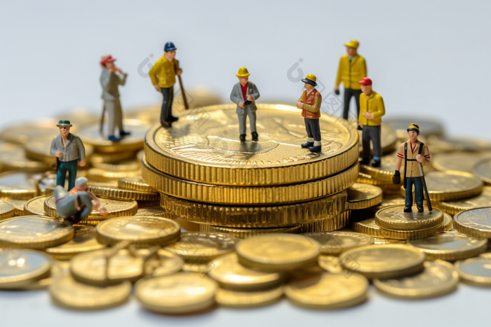 微缩商务金融模型微型硬币